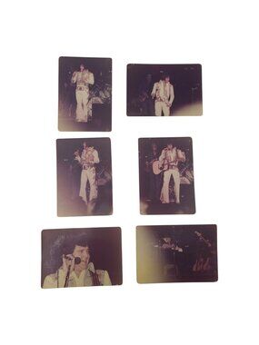 Elvis Presley 3.5 x 4.75 1970s Concert Photos Original Lot Of 6 Candid Snapshots